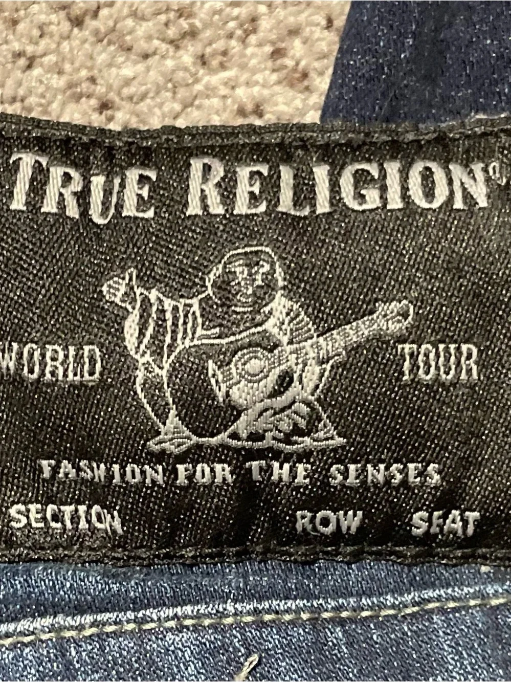 True Religion Section Straight Jeans Size 36 Dark Wash Y2K Denim - Picture 2 of 8